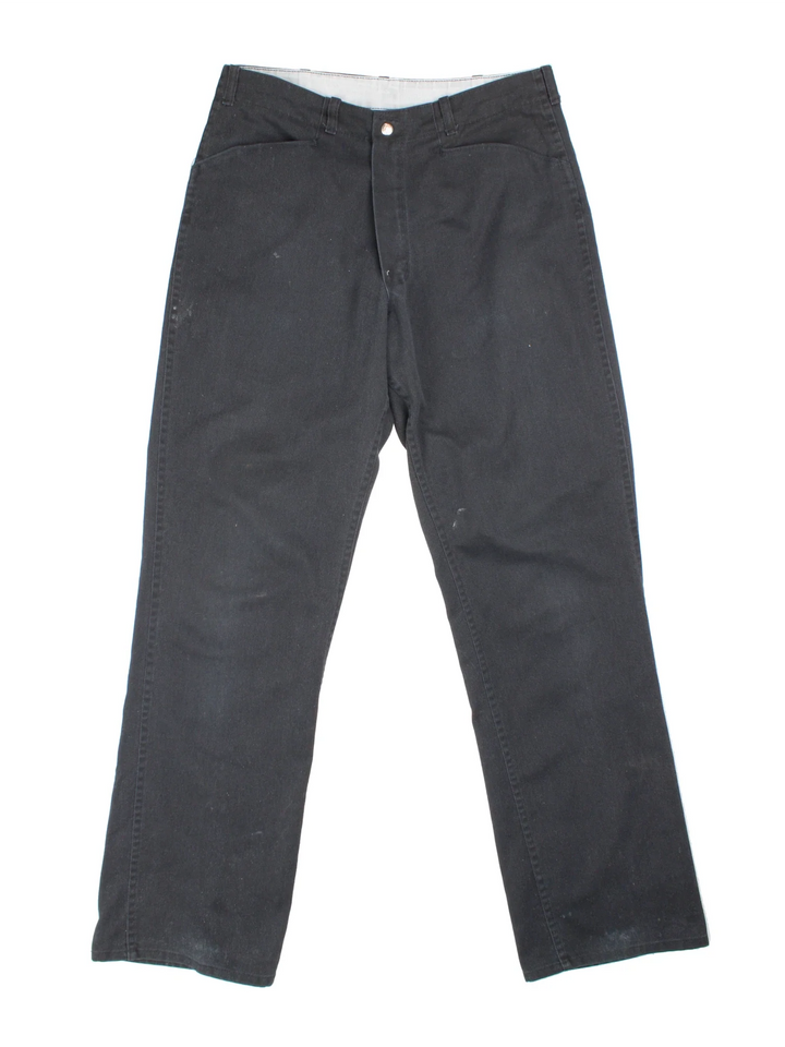 Ben Davis Work Trousers in black colourway with multiple pockets and the logo embroidered on the back.