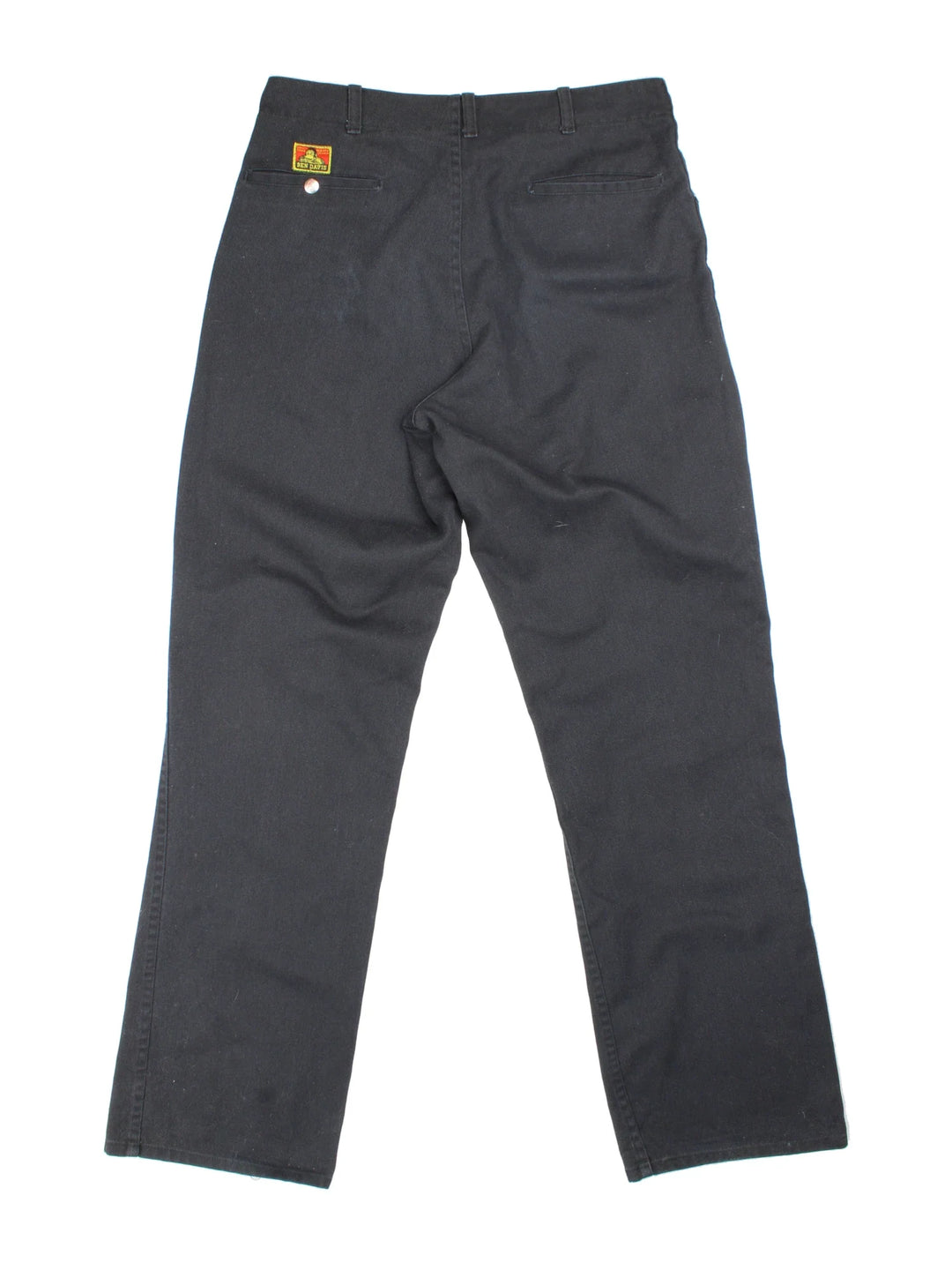 Ben Davis Work Trousers in black colourway with multiple pockets and the logo embroidered on the back.