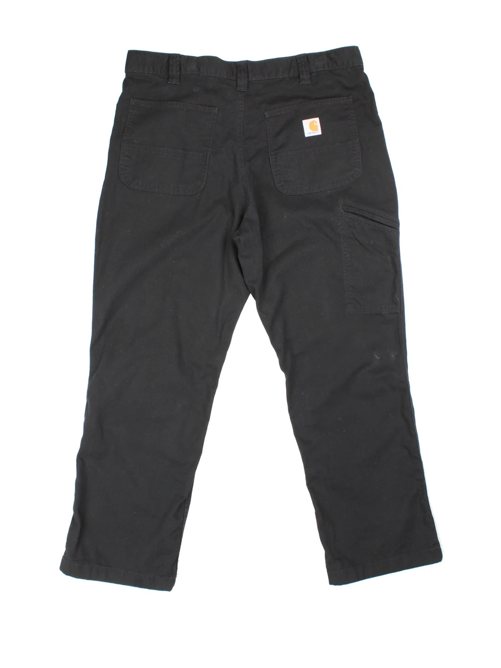 Carhartt Trousers in black colourway with multiple pockets and the logo embroidered on the back.