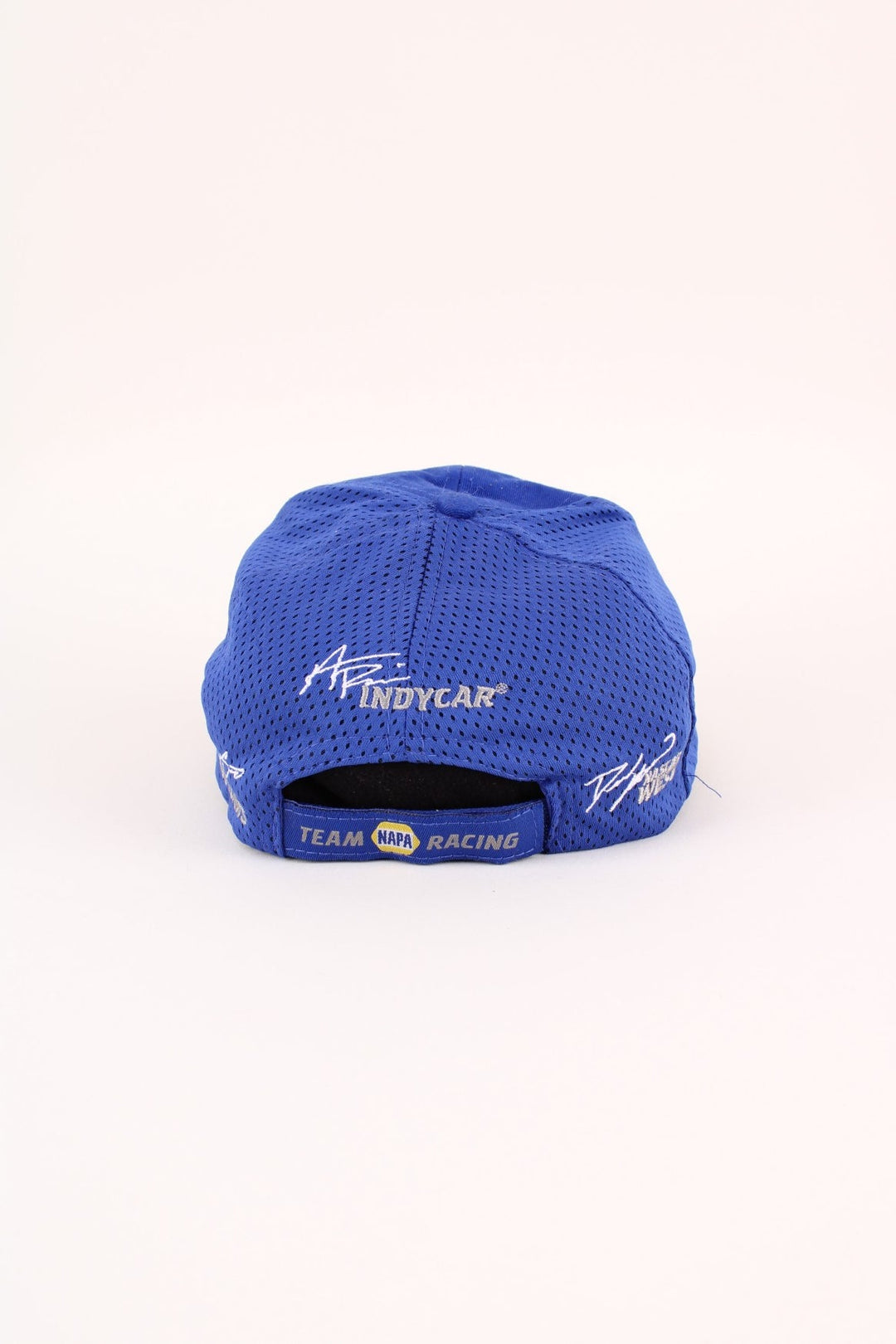 Napa Nascar Racing Cap in a blue colourway with the logo embroidered on the front, mesh panelling, and has adjustable velcro strap at the back.