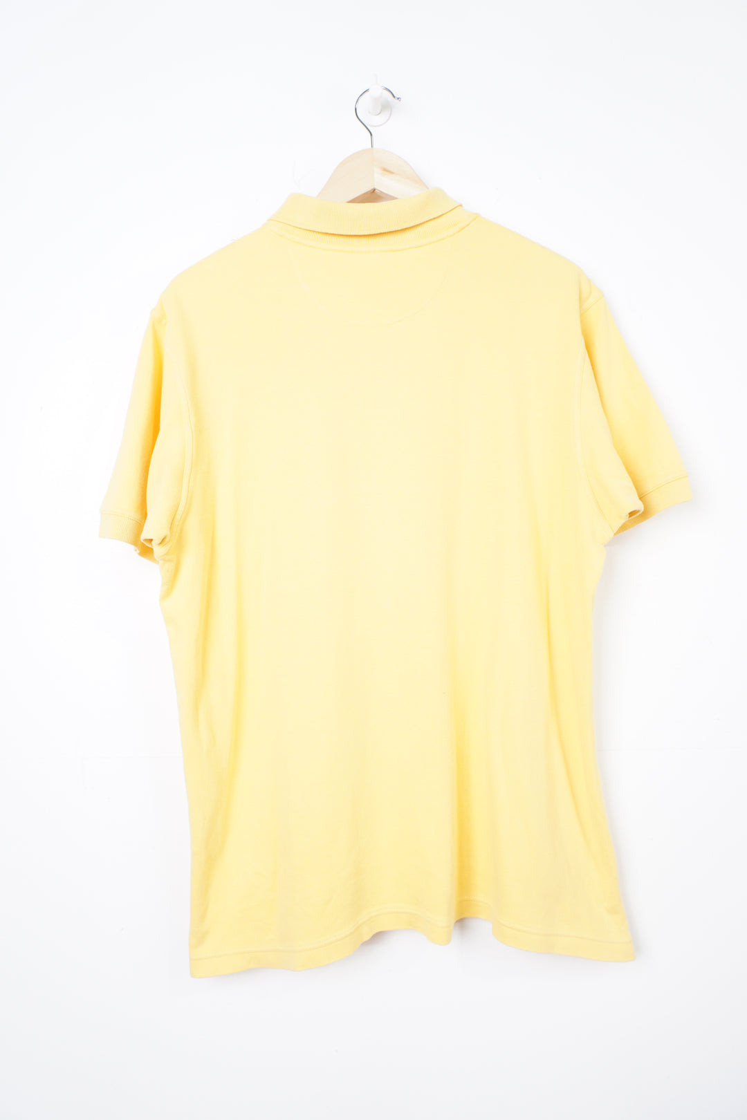 Late 90's Nike all yellow polo shirt with yellow embroidered swoosh logo on the chest