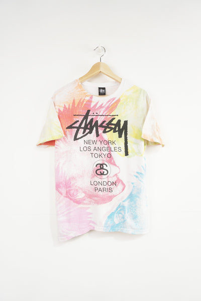 00's Stussy multicoloured all over spell-out graphic t-shirt 