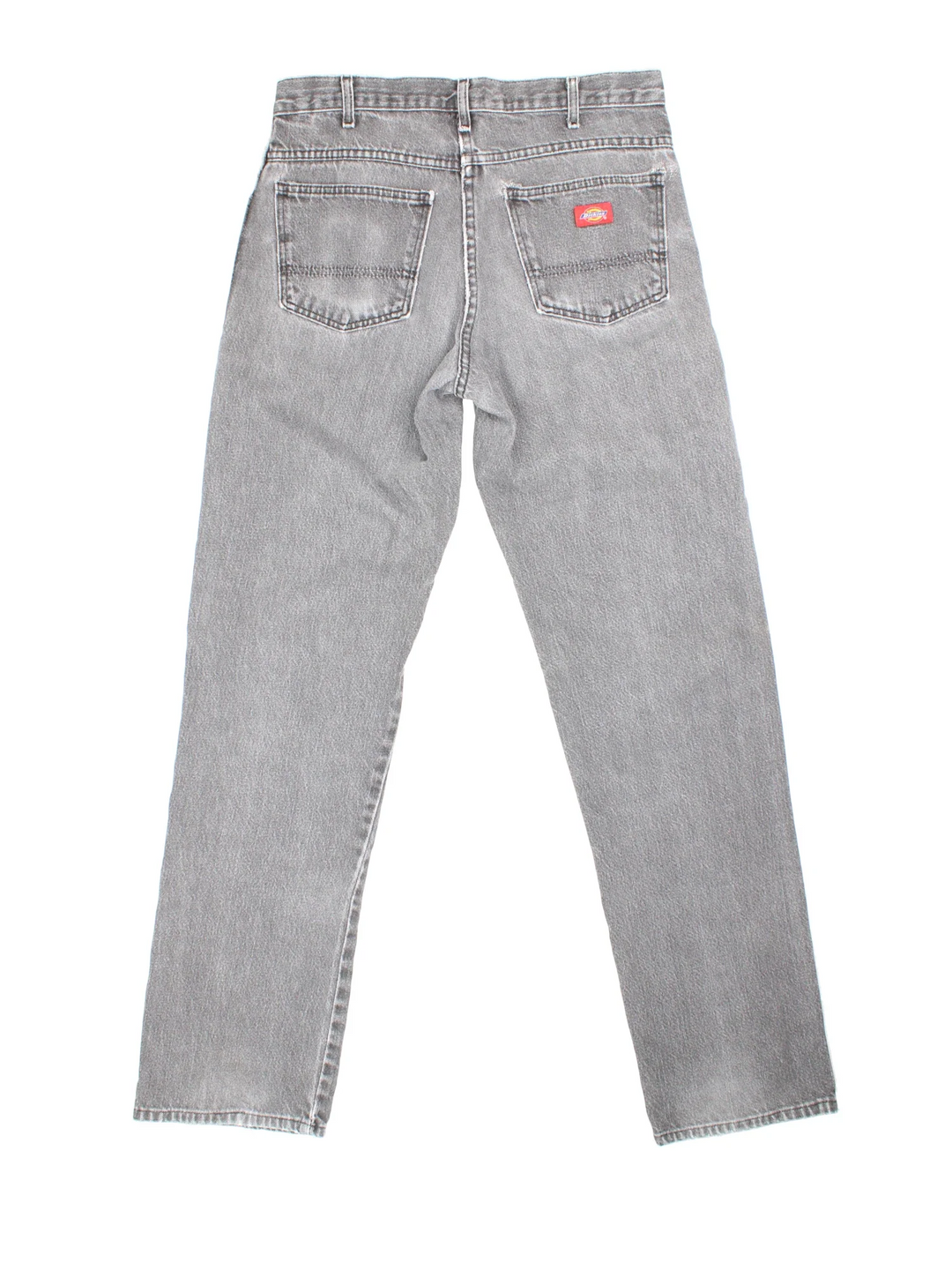 Dickies Jeans in grey colourway with multiple pockets and the logo embroidered on the back.