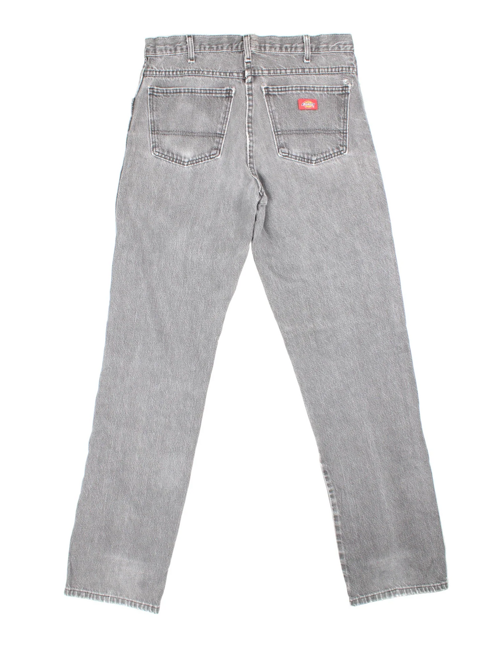 Dickies Jeans in grey colourway with multiple pockets and the logo embroidered on the back.