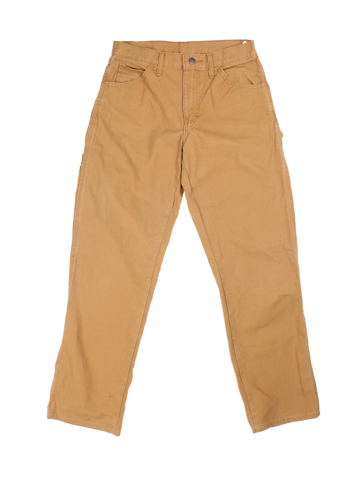 Dickies Carpenter Jeans in tan colourway with multiple pockets and the logo embroidered on the back.