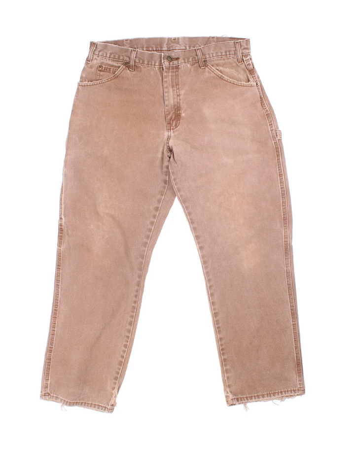 Dickies Carpenter Jeans in brown colourway with multiple pockets and the logo embroidered on the back.