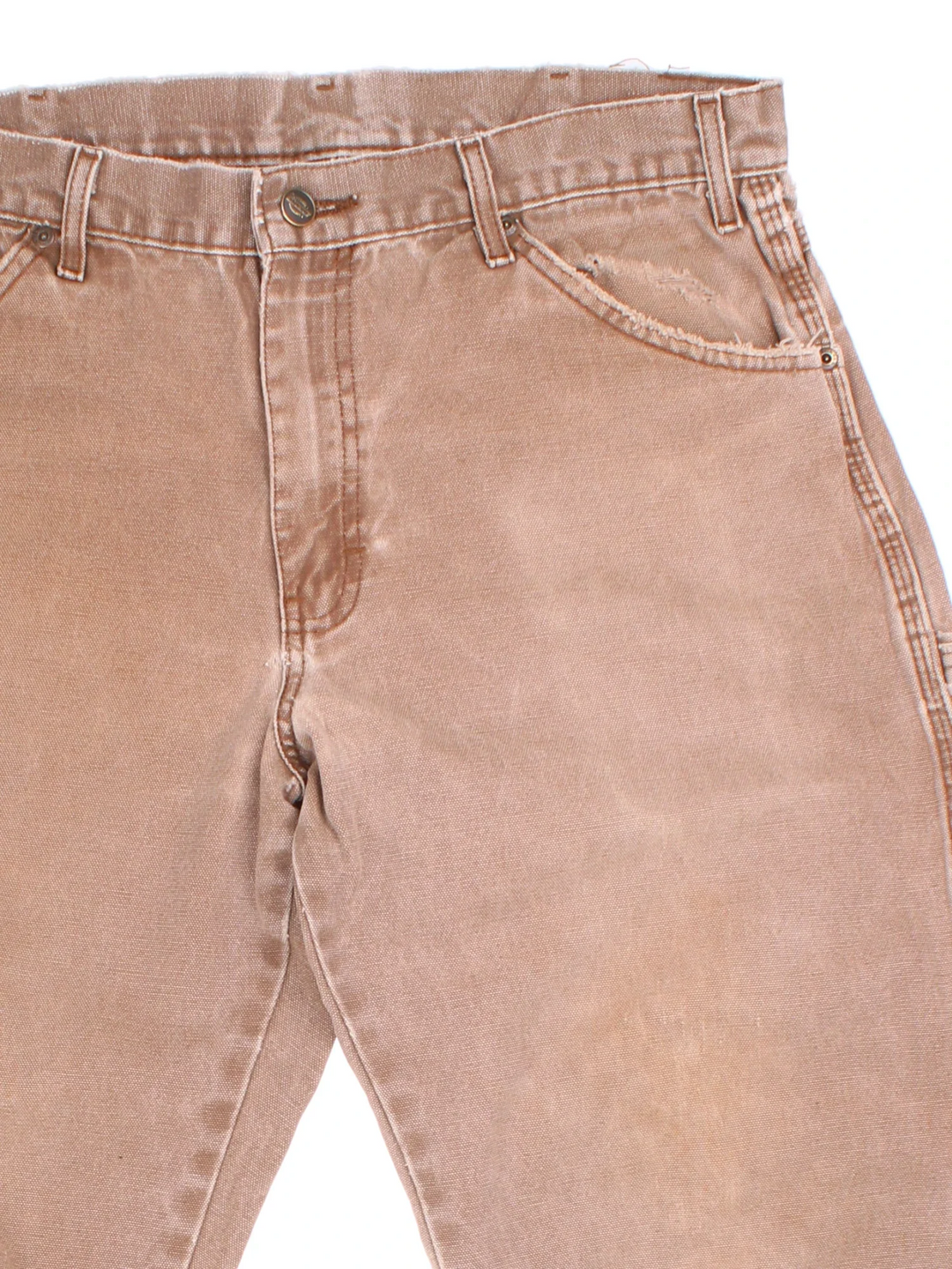 Dickies Carpenter Jeans in brown colourway with multiple pockets and the logo embroidered on the back.