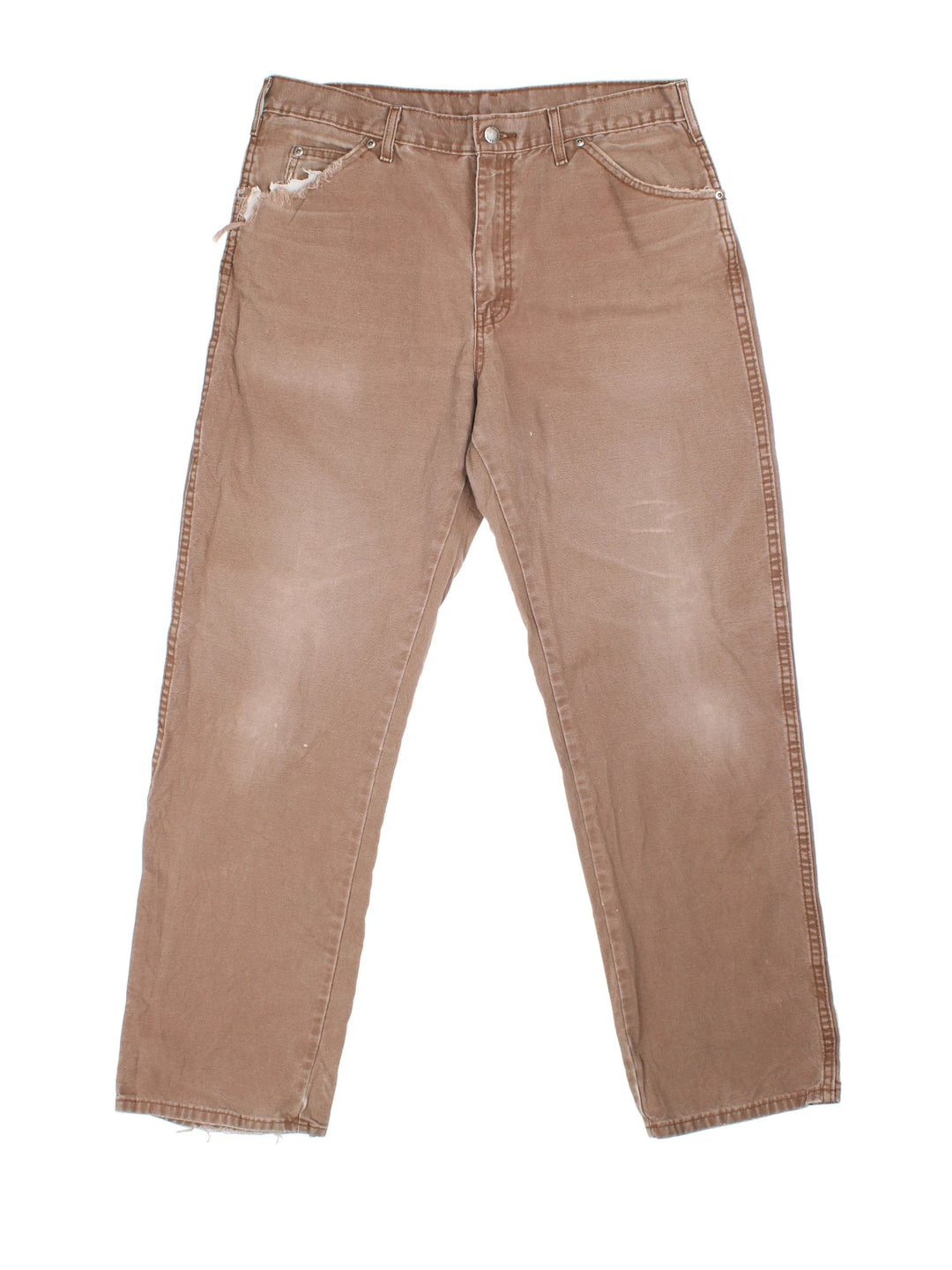 Dickies Carpenter Jeans in brown colourway with multiple pockets and the logo embroidered on the back.