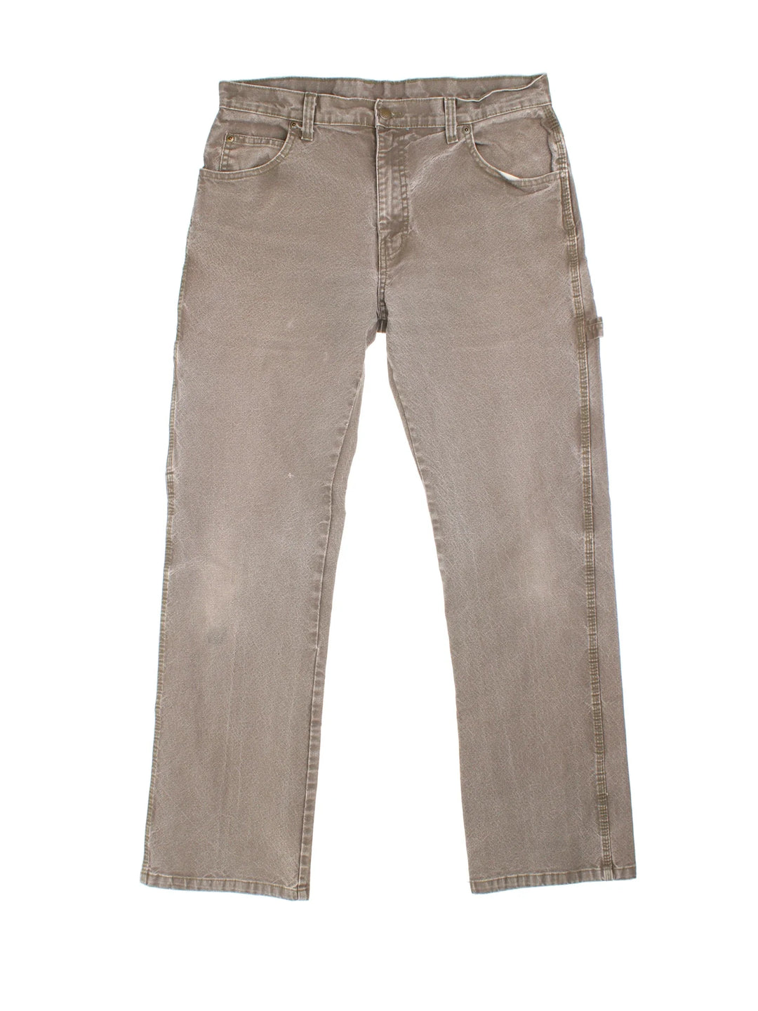 Dickies Carpenter Jeans in brown colourway with multiple pockets and the logo embroidered on the back.