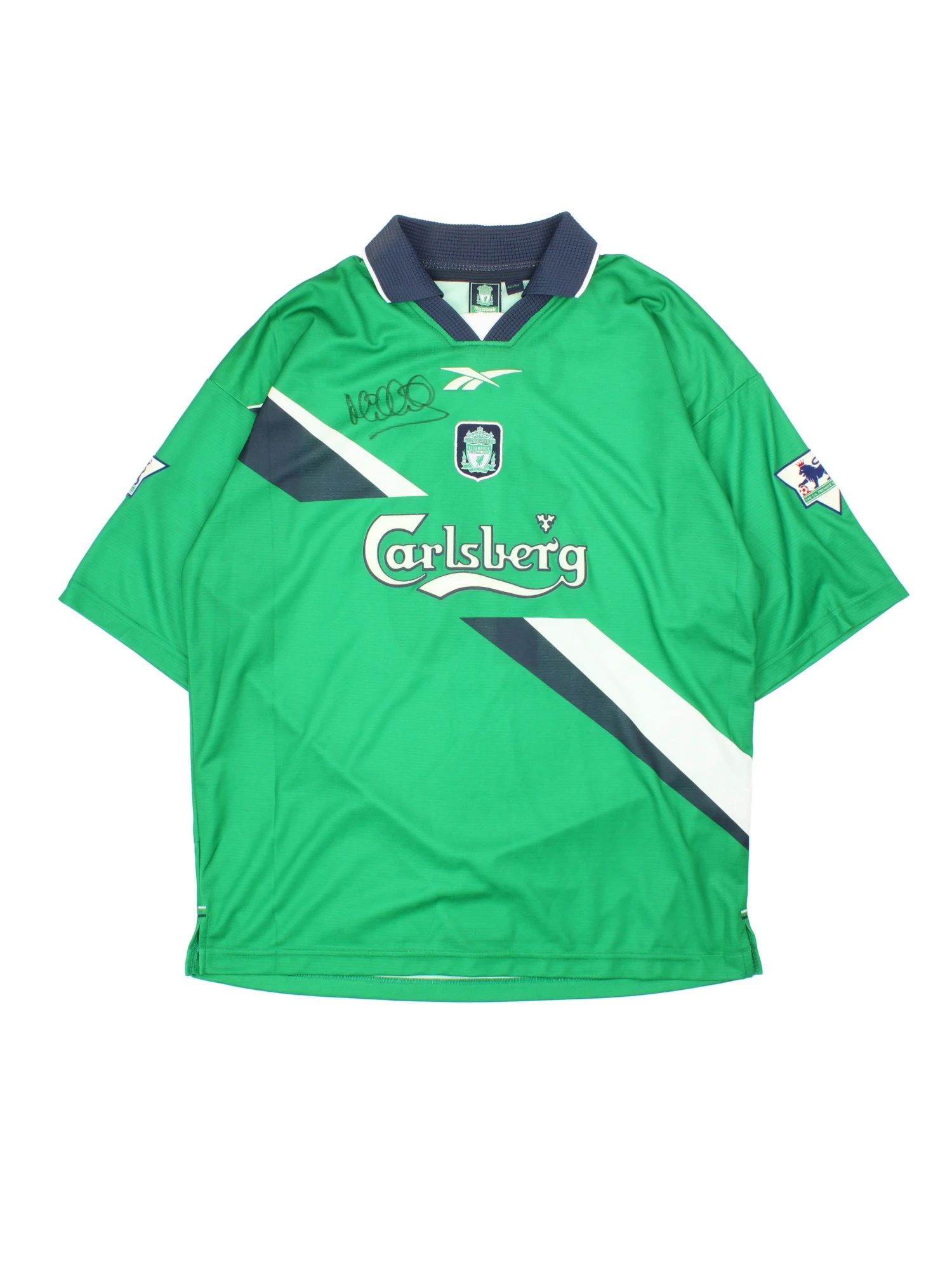 1999 Liverpool Away Football Shirt Signed by Michael Owen Reebok