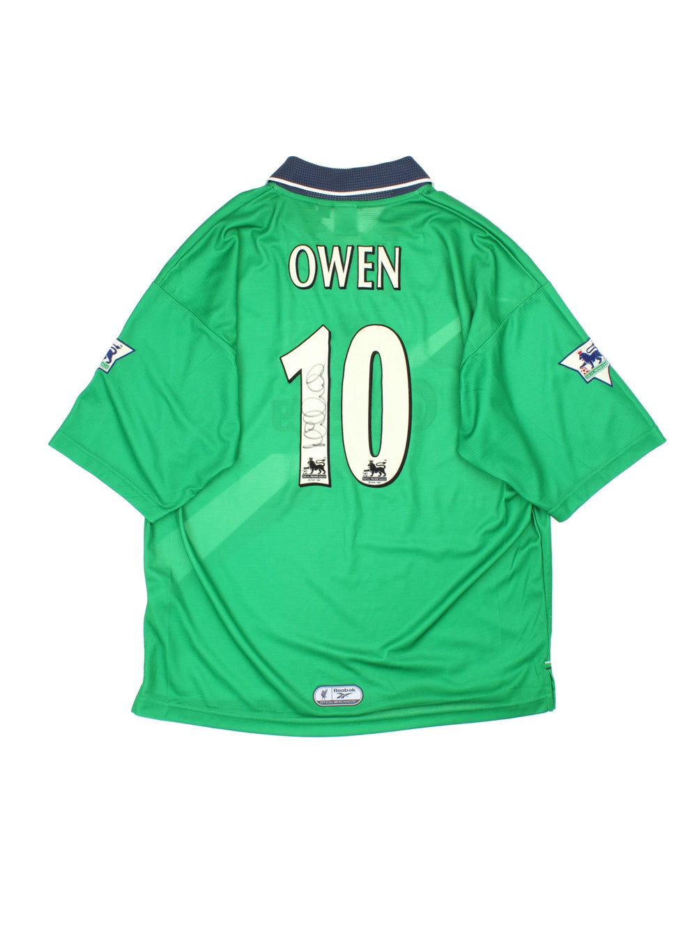 1999/00 Liverpool Away Shirt number 10. Shirt is signed by Micheal Owen on the front and back.