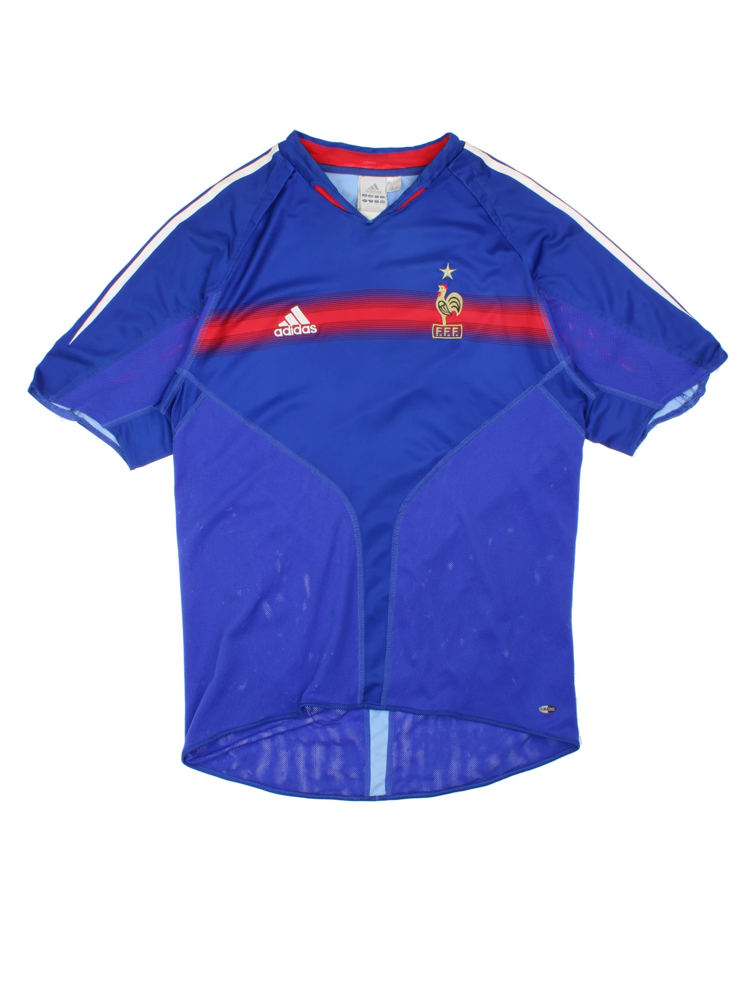 【サイズ2XO】フランス代表 ユニフォームadidas 青 サッカーゲームシャツ France 2004-06 Adidas Football Shirt (Size L) – VintageFolk
