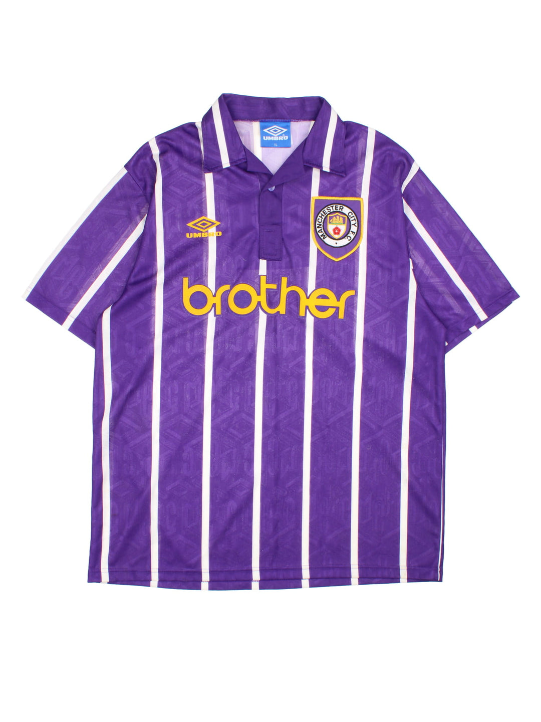 1992-1994 Manchester City Away Purple Shirt