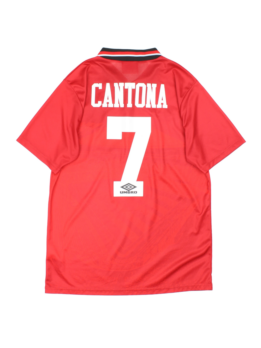 1994-96 Manchester United Cantona home football shirt, by Umbro. Embroidered badge and raised sponsors