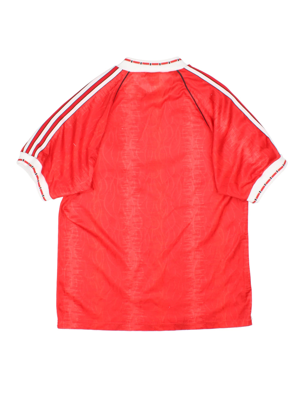 1990-91 Manchester United home football shirt, by Adidas. Printed badge and sponsors