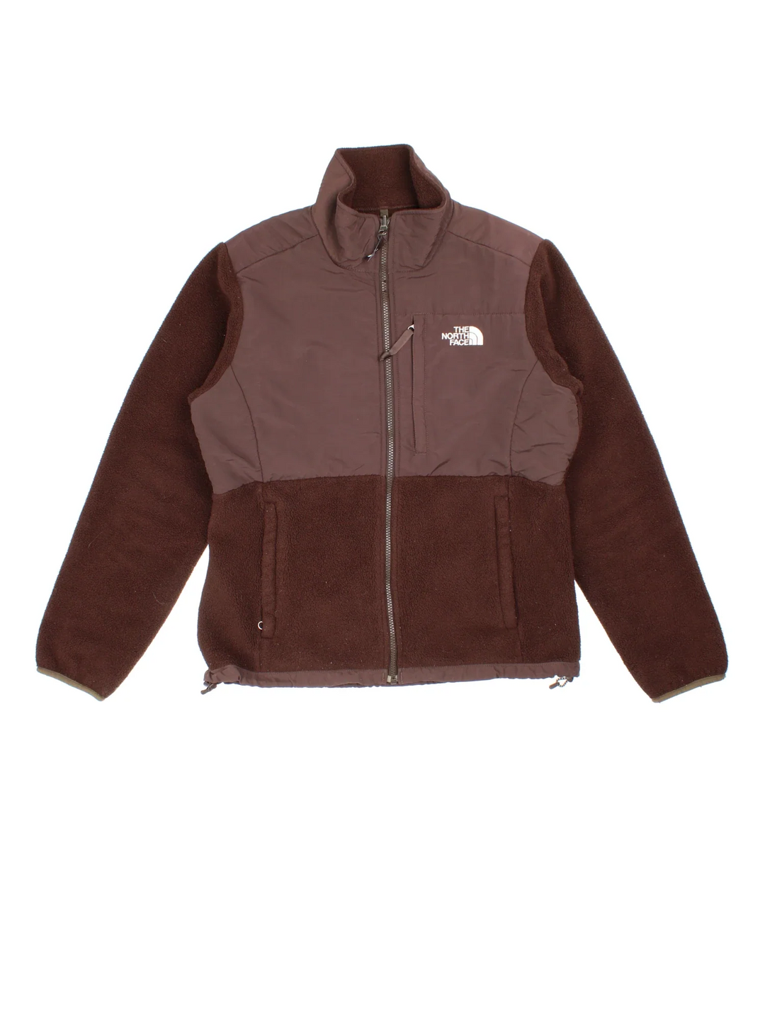 Vintage The North Face Denali Fleece in a brown colourway. Zips up with multiple pockets and has embroidered logos on the front/back.