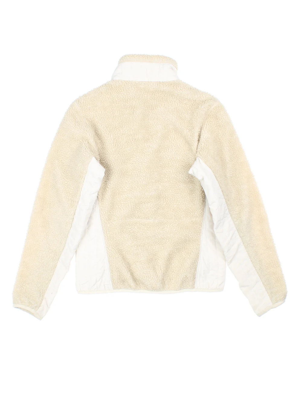 Vintage Patagonia Retro-X Fleece in a tan colourway. Zips up and has side pockets, and the logo embroidered on the front.