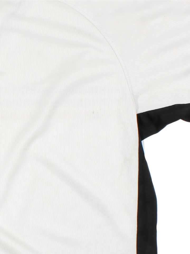 Germany 1998/00 Adidas Football Shirt in the white home kit colourway, features logos and badge on the front with the classic adidas 3 stripe across the middle.