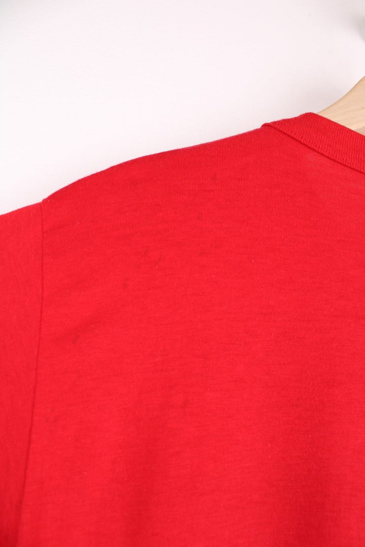 Vintage 90's Coca Cola T-Shirt in a red and white colourway with the spell out logo printed across the front.