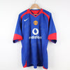 2005/06 Manchester United Signed Football Shirt Nike Blue Team Signatures Rare