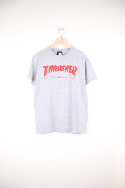 Vintage Thrasher Skateboard Magazine light grey spell-out graphic t-shirt 
