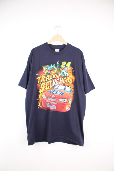 2001 Jeff Gordon printed graphic tee in navy blue by Chase Authentics