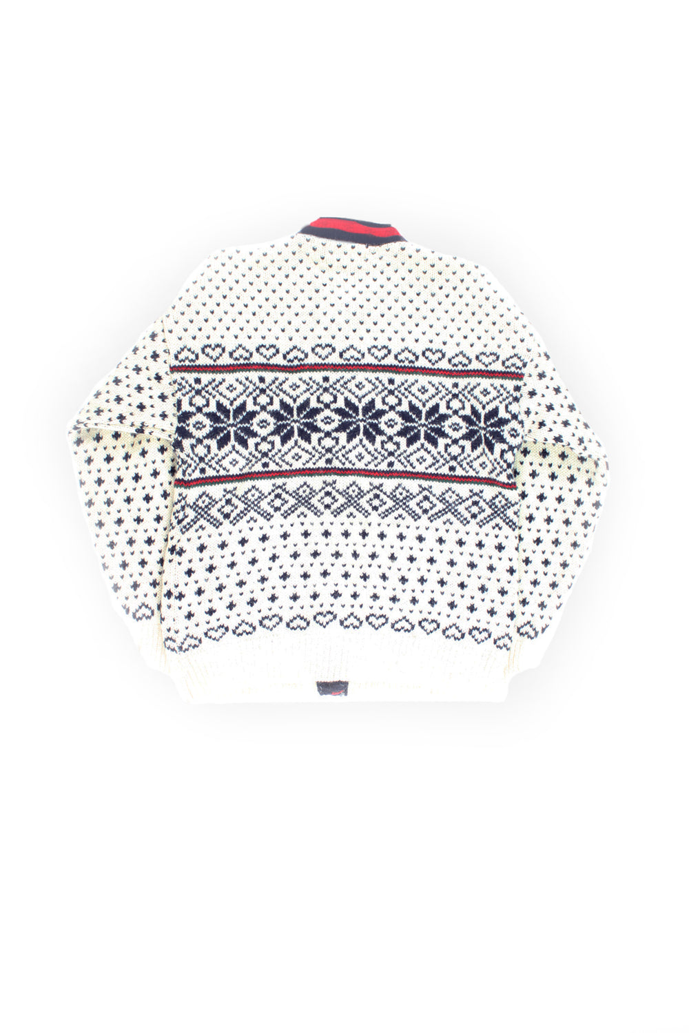 Vintage 1990's L.L Bean women's Nordic hearts Fair Isle cardigan size M