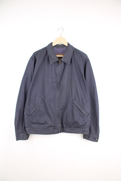 Vintage Marlboro Classics navy blue zip through cotton jacket 