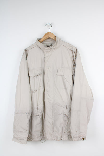 Vintage Kickers full zip light weight cargo style, tan jacket