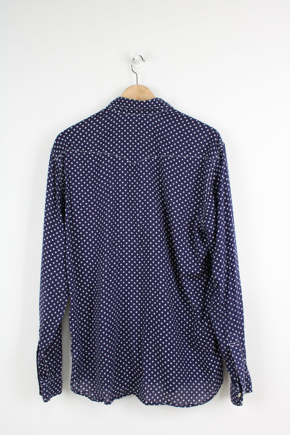 Levi Strauss x Supreme blue and white polka dot, button up shirt
