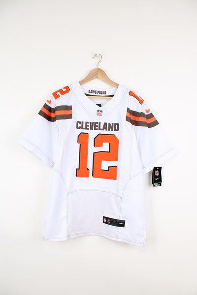 Cleveland Browns x Henry Sheppard all white jersey by Nike still got the tags, features embroidered spell-out details and lettering