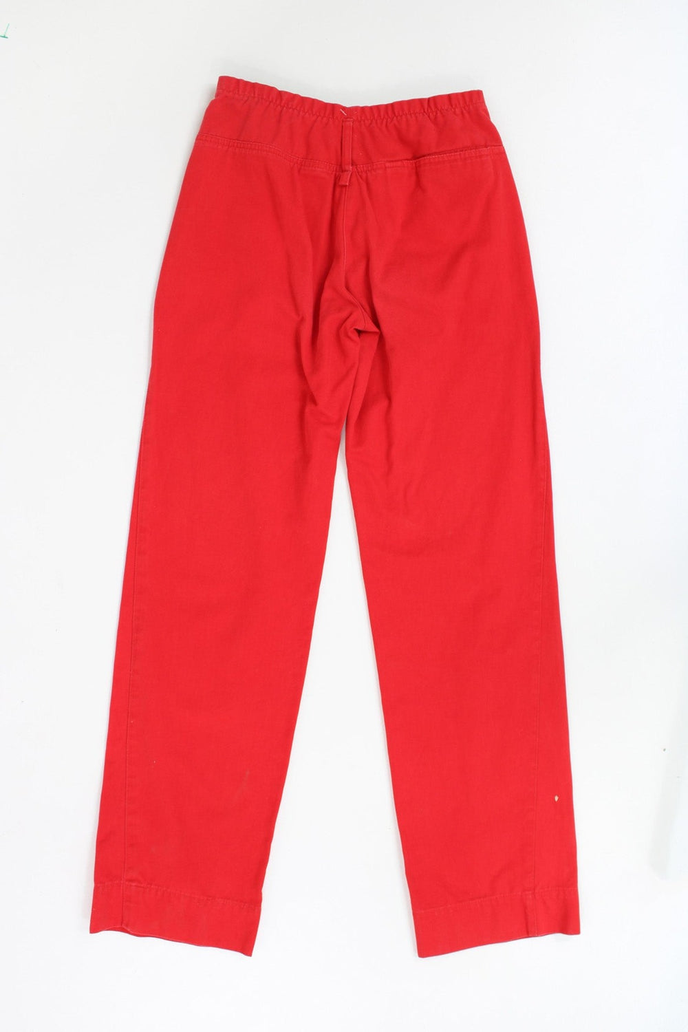 Vintage 90's Nike high waisted red cotton tech trousers with elasticated waist and embroidered logo on the hip