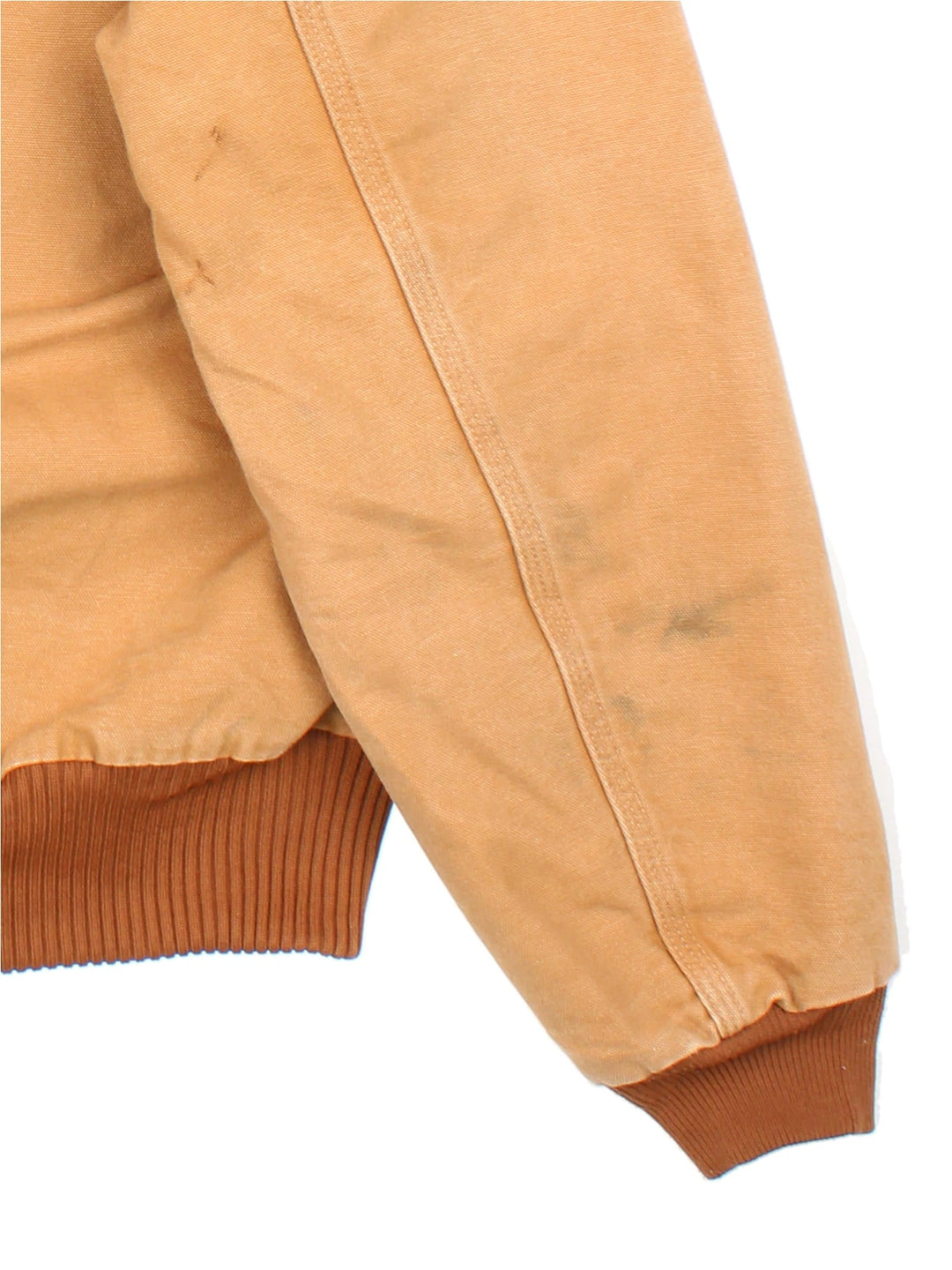 Carhartt Active Jacket in a brown colourway. Zips up and has side pockets, hooded, and has the logo embroidered on the front.