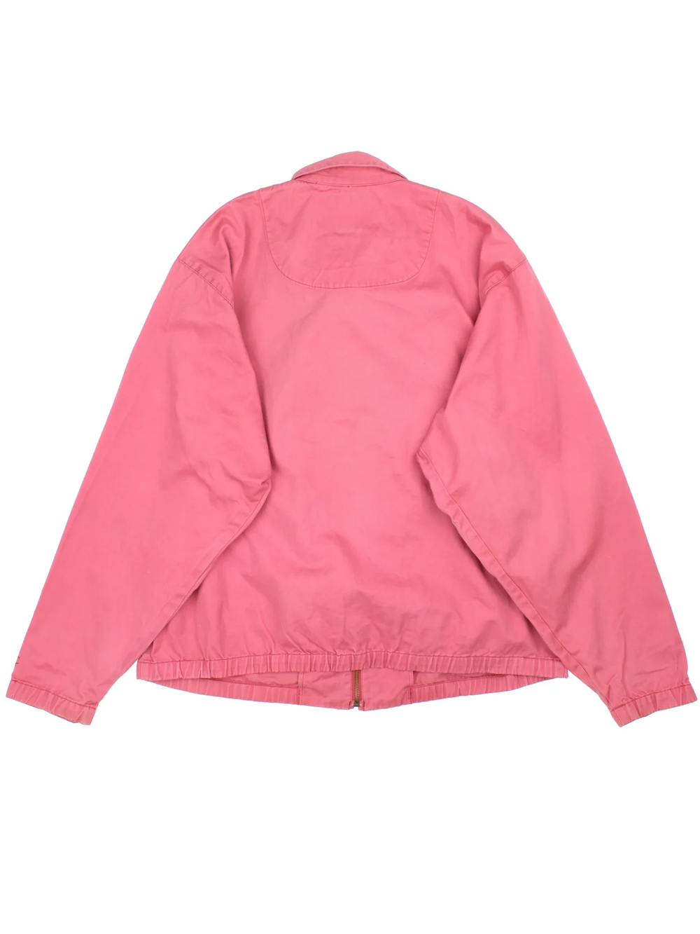 Champion Work Jacket in a pink colourway with full zip, two front pockets and large collar.