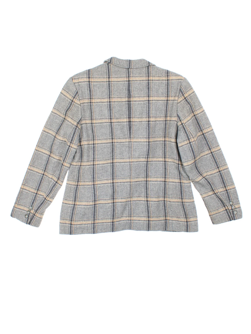 Pendleton Wool blazer in a grey colourway. Button fastening and has front pockets.