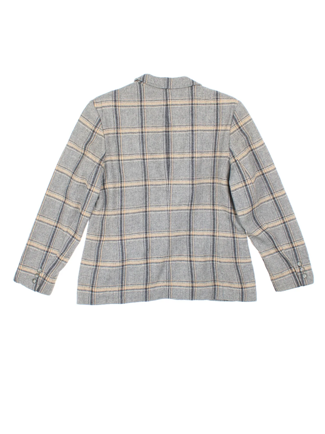 Pendleton Wool blazer in a grey colourway. Button fastening and has front pockets.