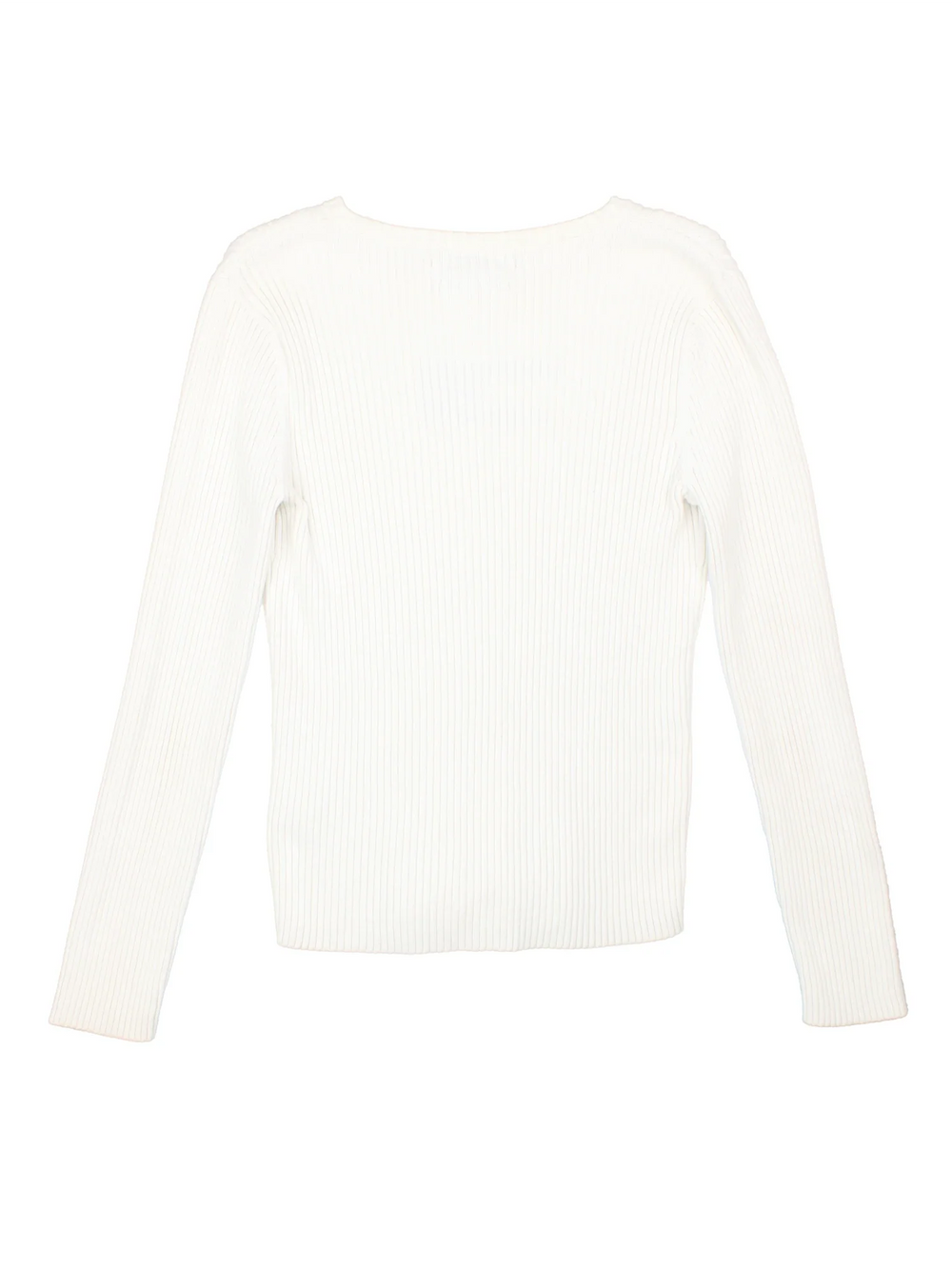Tommy Hilfiger Ribbed Jumper in a white colourway with front logo.