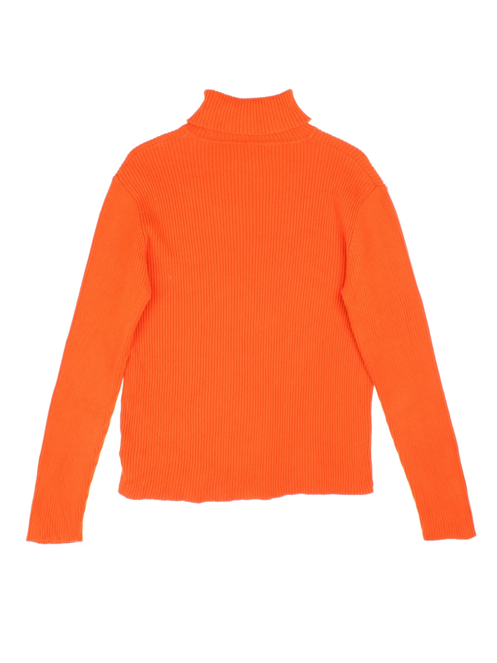 Lauren Ralph Lauren Polo Neck Sweater in a orange colourway with the logo embroidered on the collar.
