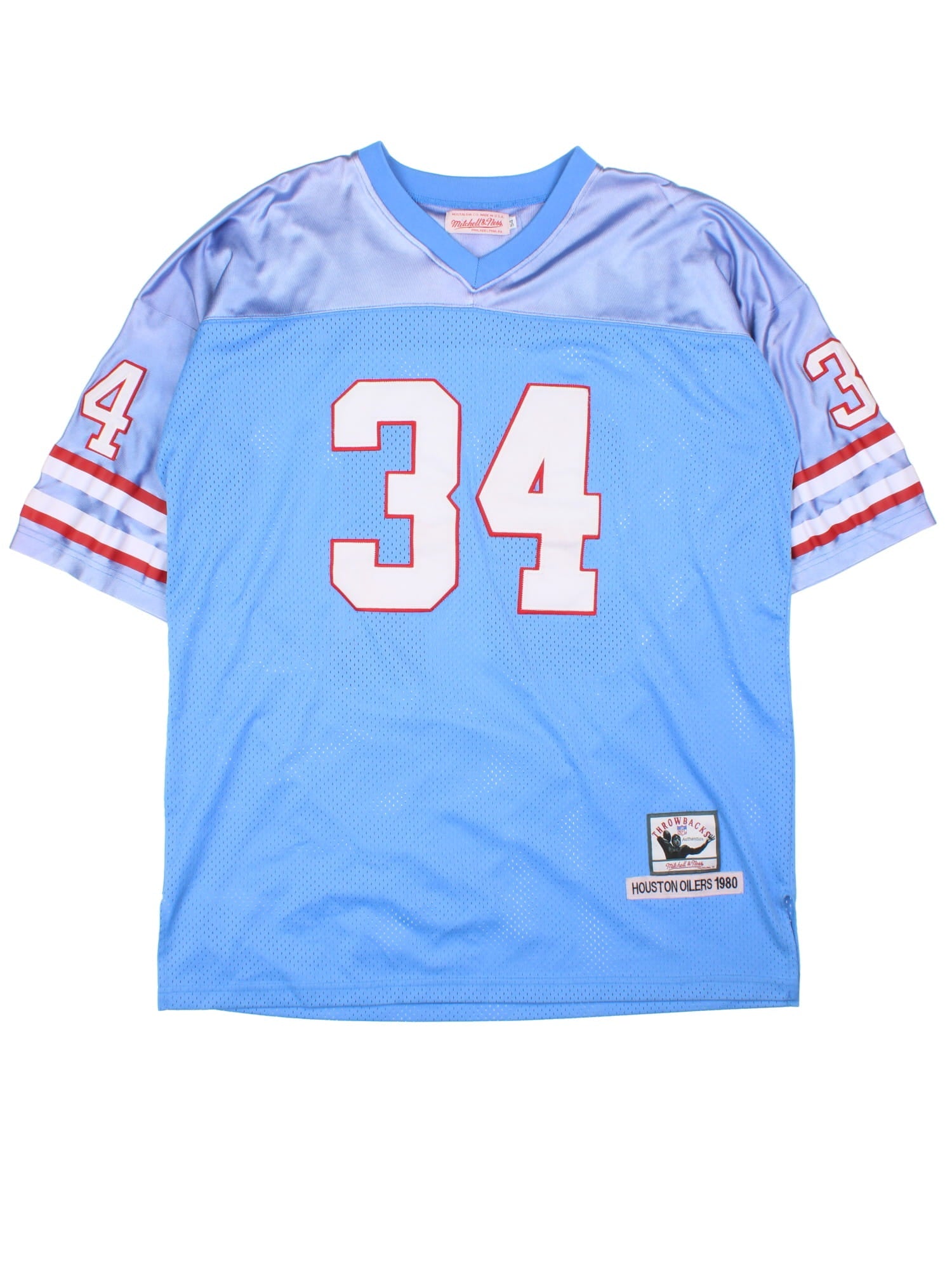 80's Mitchell Ness Houston Oilers Jersey NFL Blue Rare Vintage