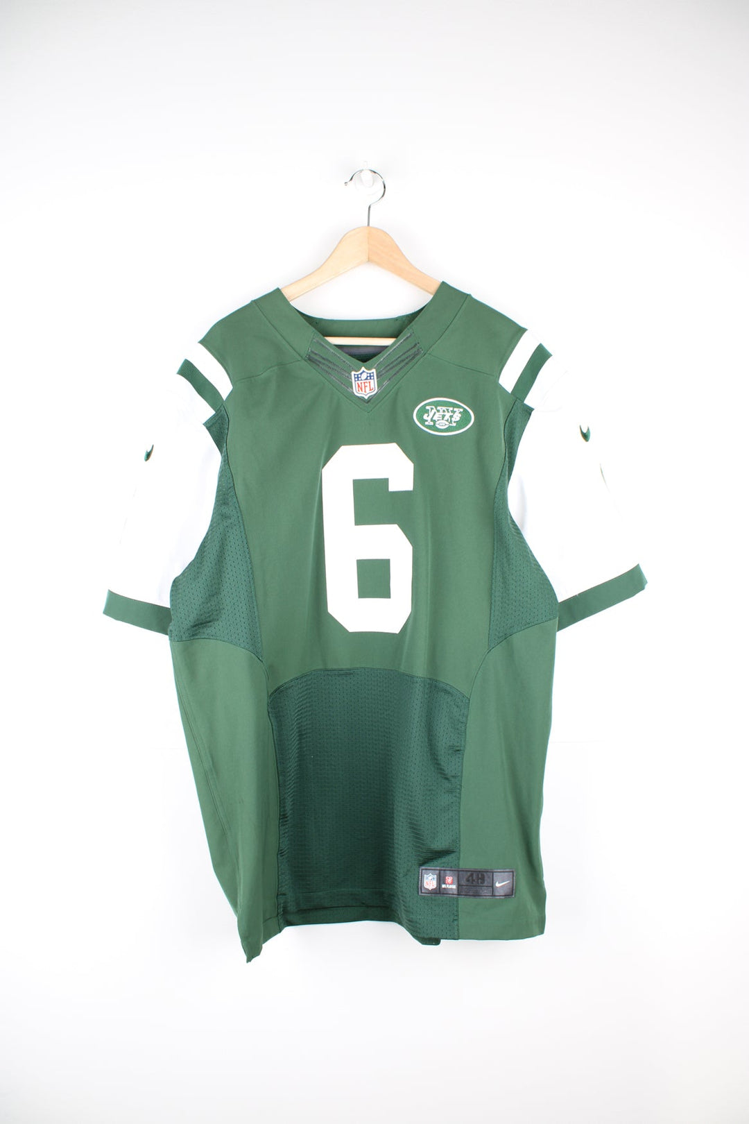 New York Jets x Mark Sanchez #6 NFL jersey by nike, features embroidered lettering