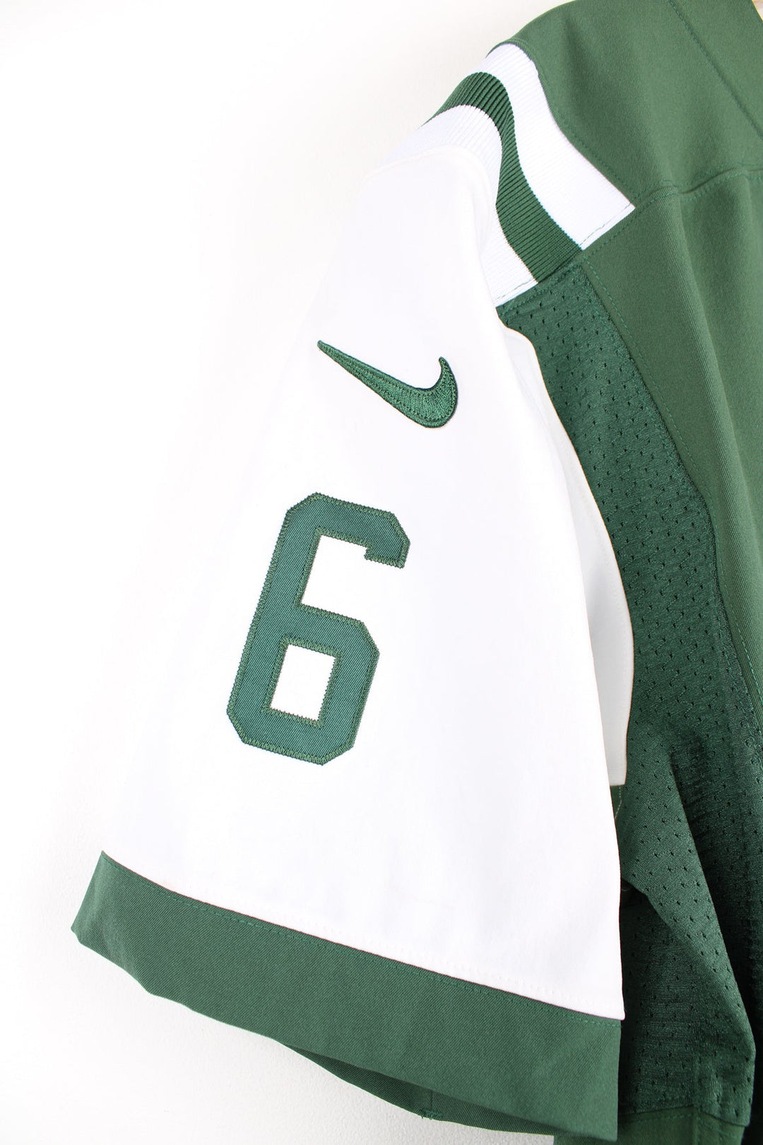 New York Jets x Mark Sanchez #6 NFL jersey by nike, features embroidered lettering
