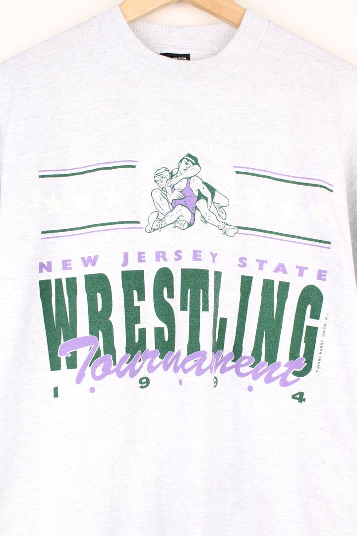 Vintage New Jersey State Wrestling Tournament 1994 single stitch T-Shirt.