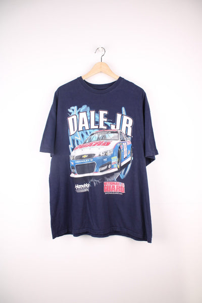 Dale Earnhardt Jr NASCAR T-Shirt with graphic print on the front and back.