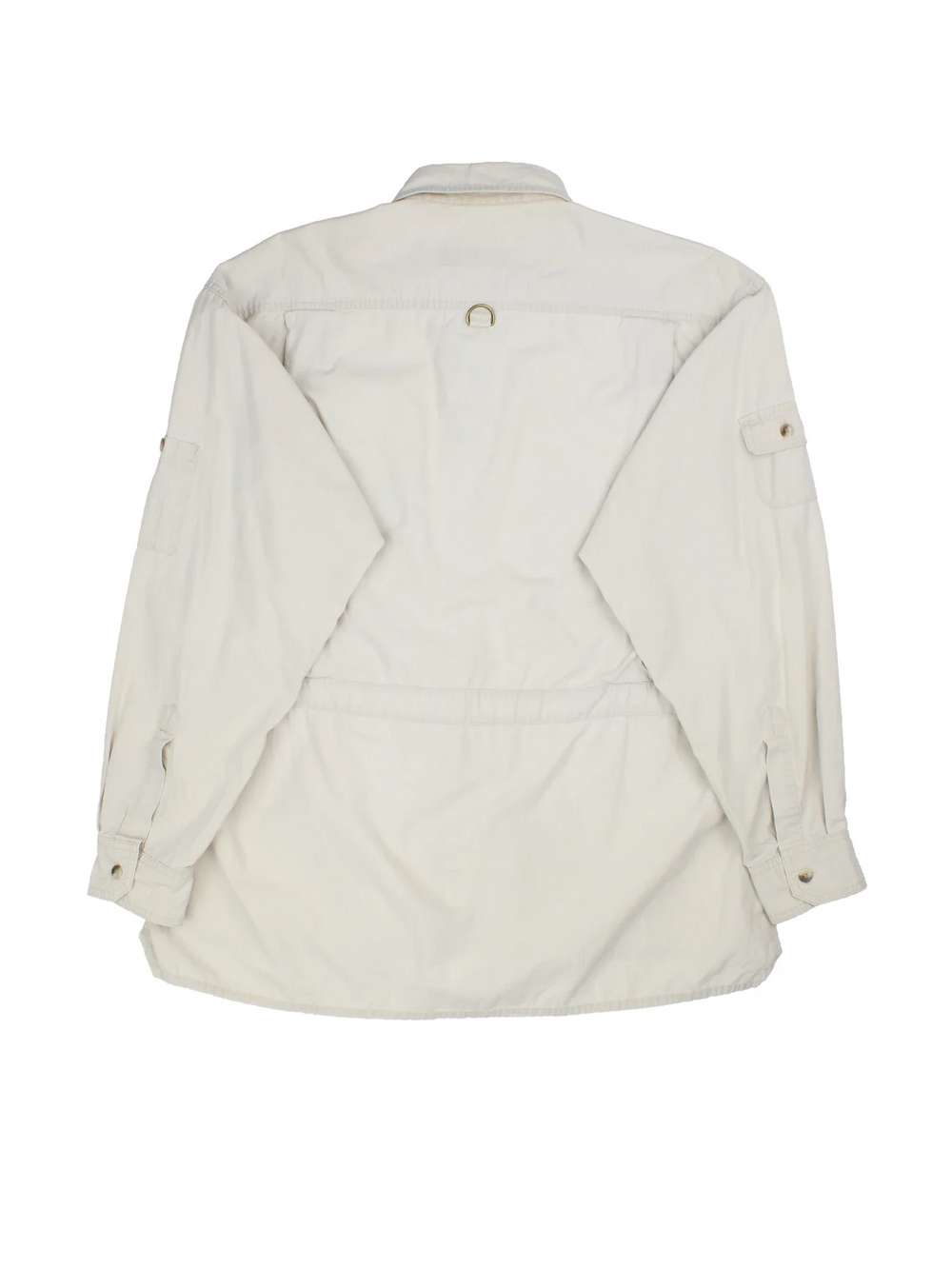 Timberland Weathergear Fishing Shirt in a grey colourway, buttons up and has multiple utility pockets.