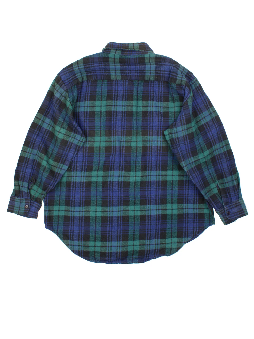 Dickies Flannel Shirt in a blue and green colourway, button up and has double chest pockets.