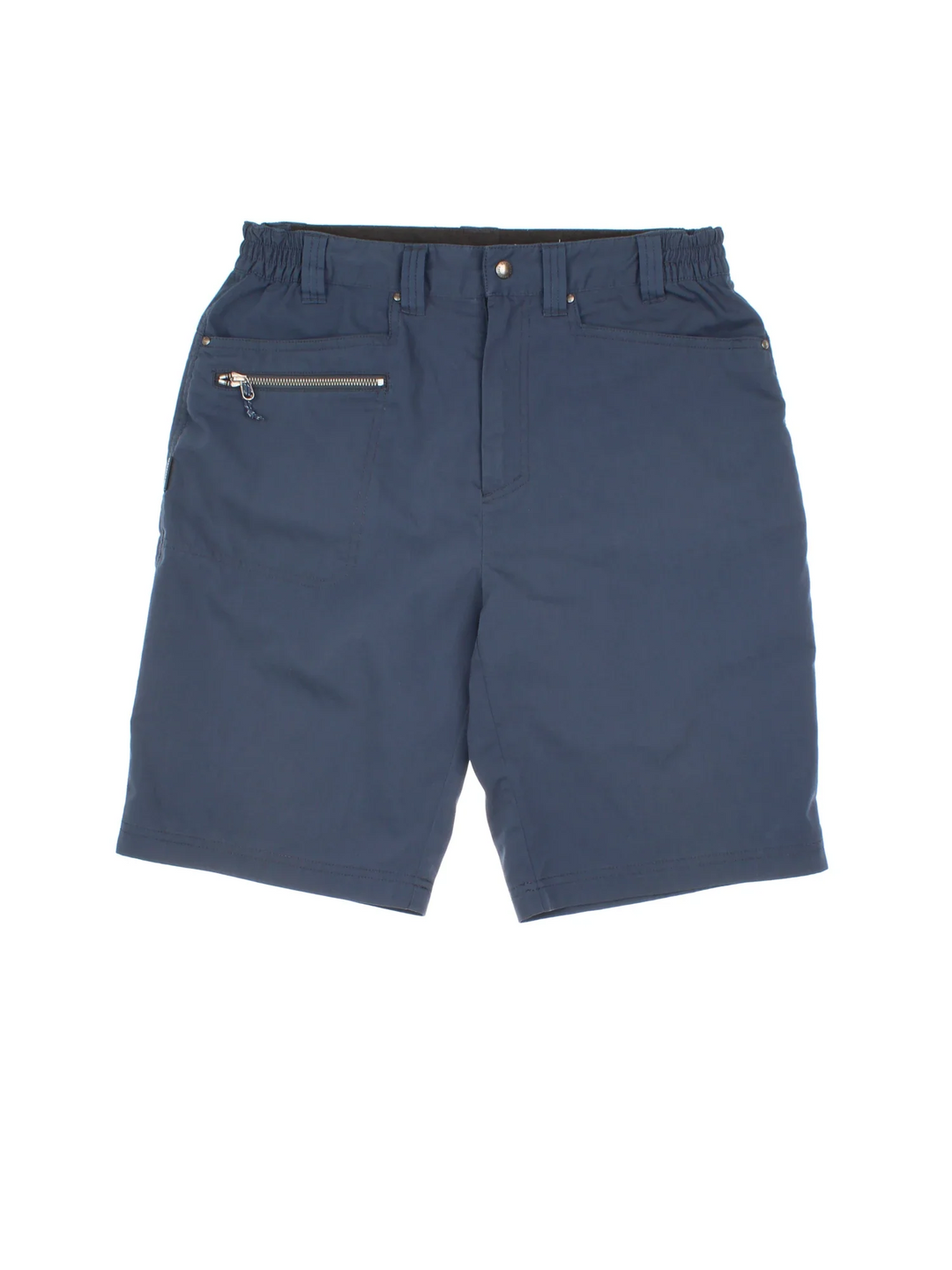 Berghaus Shorts in blue colourway with zip button waist, multiple pockets and tab logo on side.