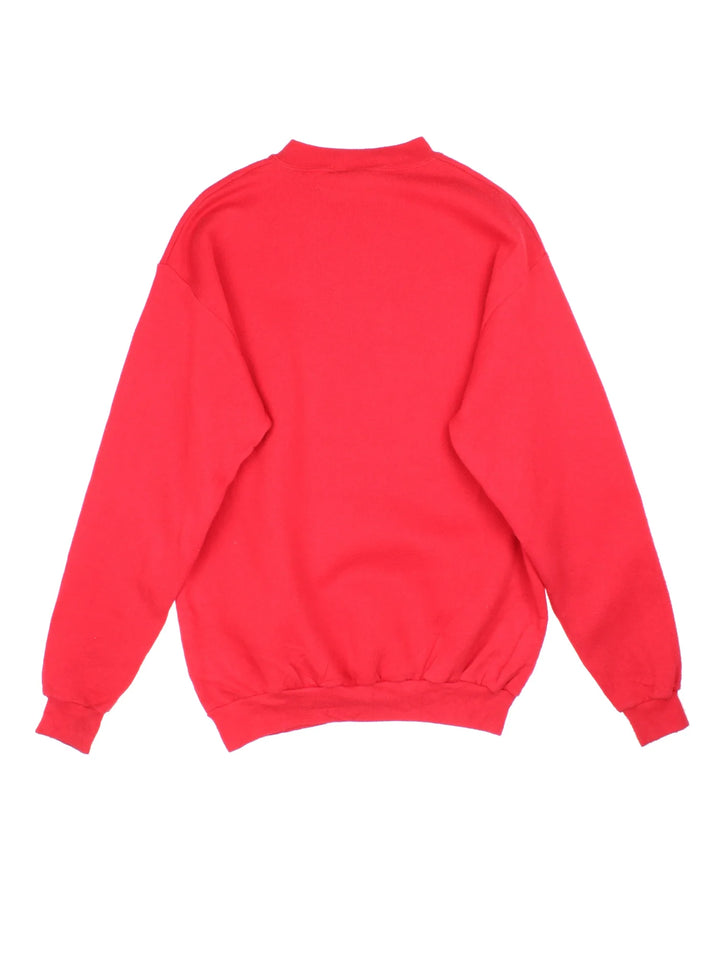 Vintage Detroit Red Wings NHL Sweatshirt in a red colourway with the logo and graphic across the front.