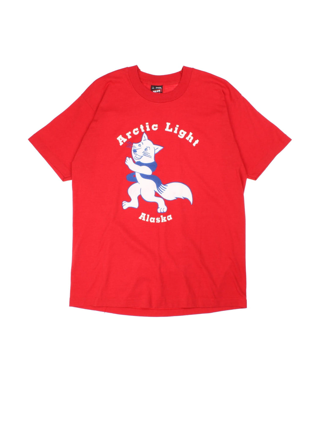 Vintage Artic Light Graphic T-Shirt in a red colourway with graphic printed on the front.