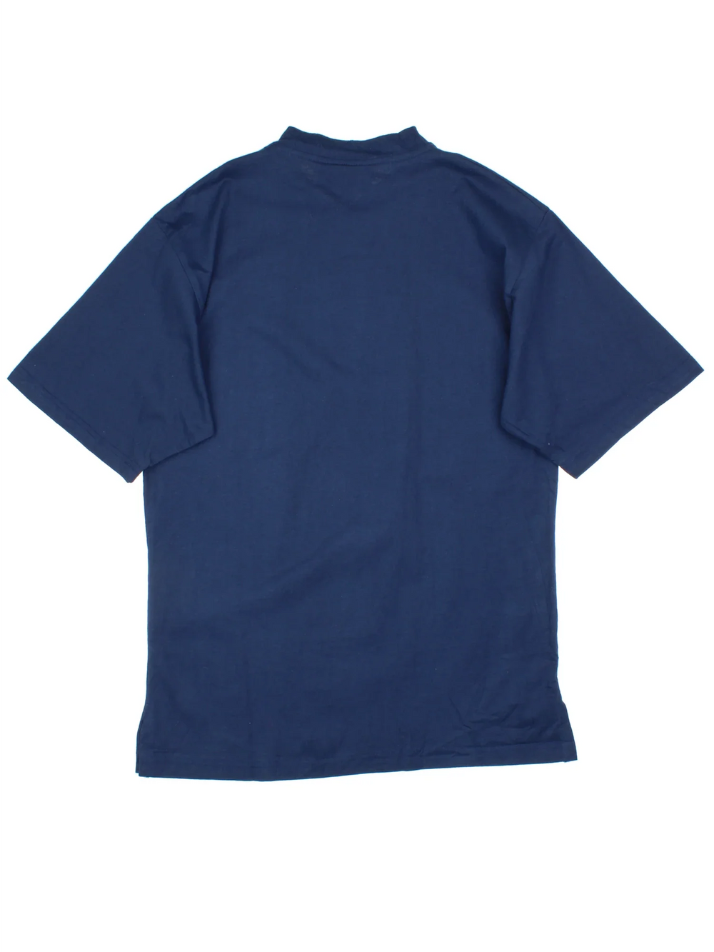 Vintage Disney Mickey Mouse Sailing T-Shirt in a blue colourway, with x3 button fastening and embroided/printed character detailing.