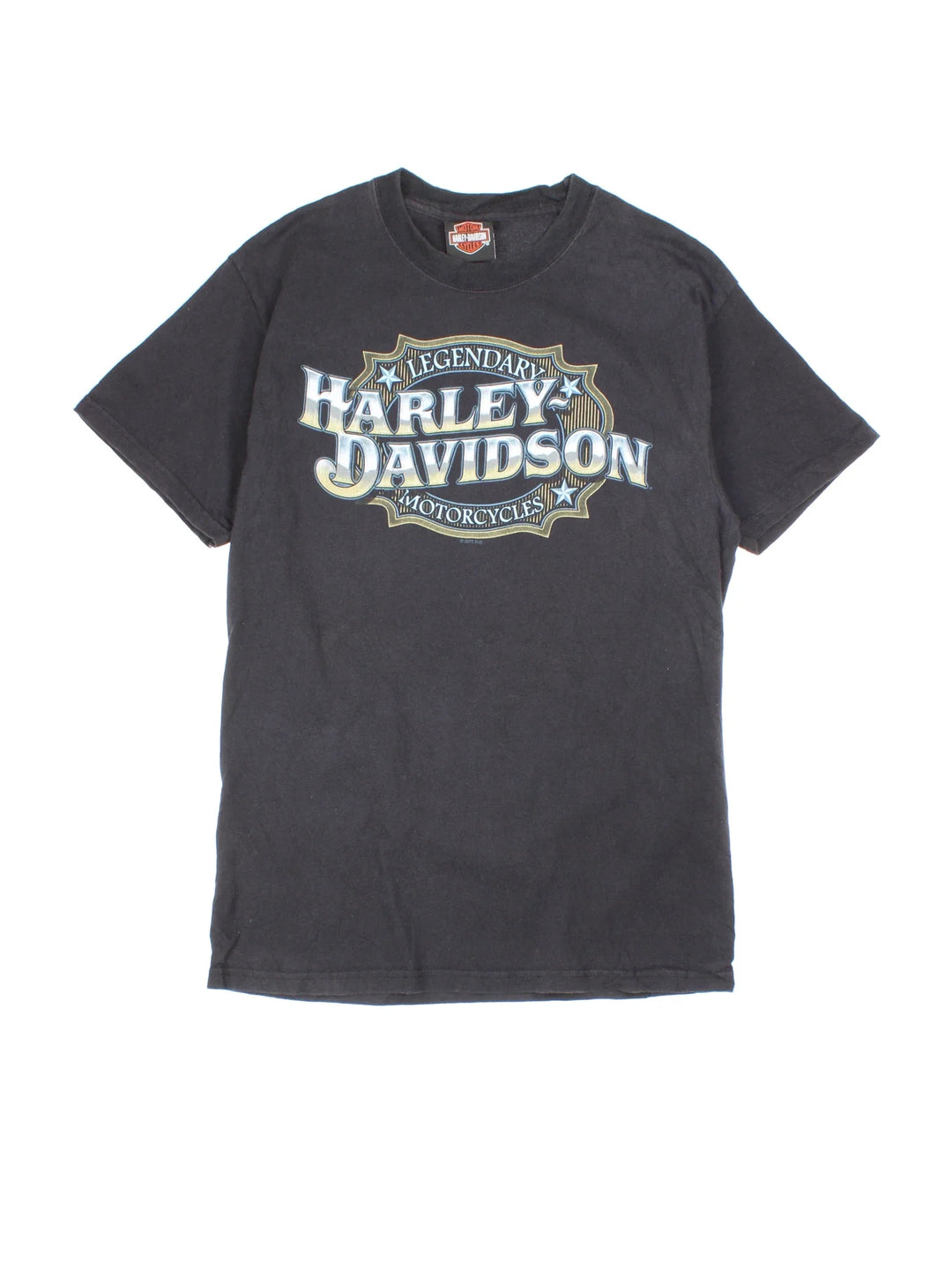 Vintage Harley-Davidson Riverside CA T-Shirt in a black colourway with branding printed on front and back.